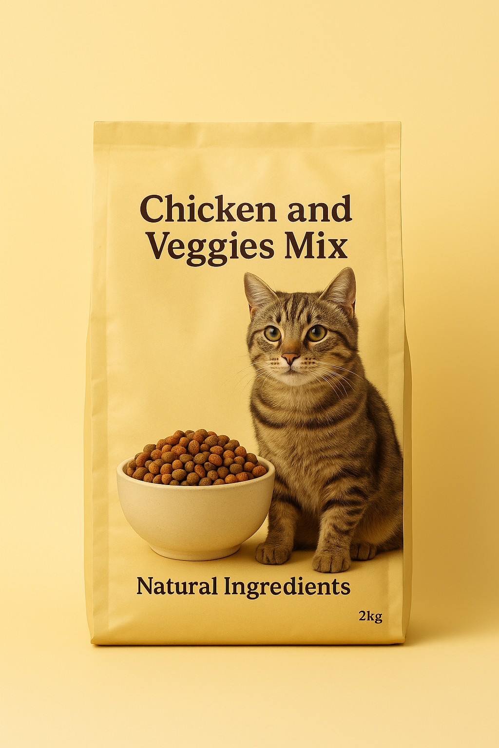 Chicken and veggies cat dry food