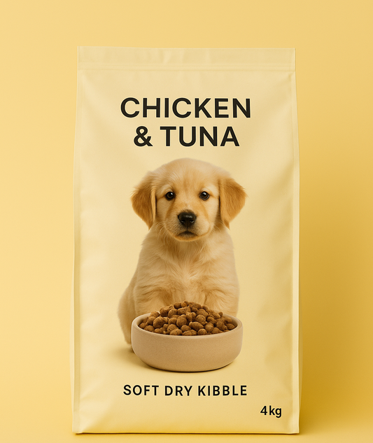 Chicken and fish dry food for puppies